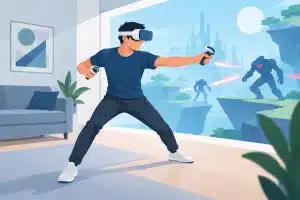VR Actionspiel ohne Rucksack für volle Freiheit